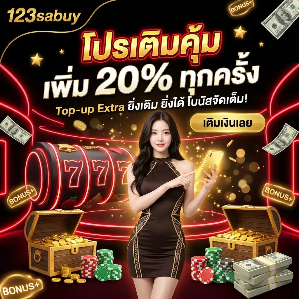 โปรโมชั่น ที่ 2: โปรเติมคุ้ม “เพิ่ม 20% ทุกครั้ง” (Top-up Extra 20%)